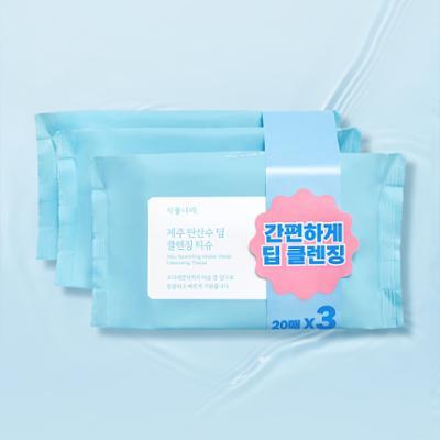 식물나라 제주 탄산수 딥 클렌징티슈 20매X3ea