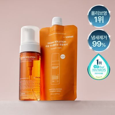 바솔 이너밸런싱 포밍워시 여성청결제 150ml+150ml 대용량 리필 기획