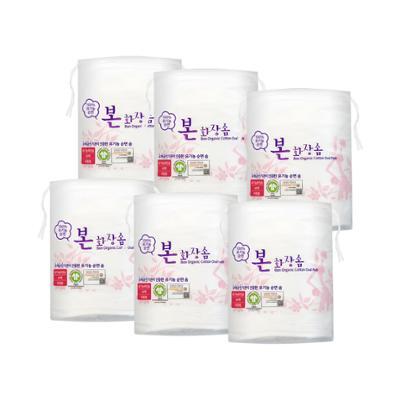 유기농 본 화장솜 타원형 40p 6개입
