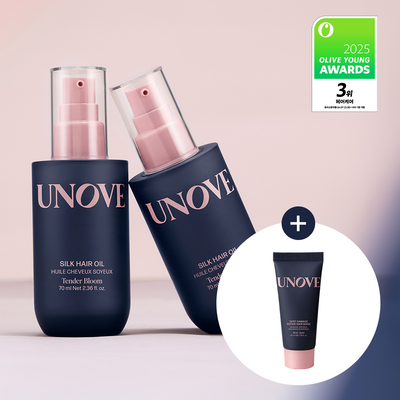 [6월 올영픽] 어노브 실크 헤어 오일 에센스 70ml 더블 기획 (텐더블룸/웜페탈) (+헤어마스크 40ml)