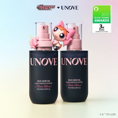 [파워퍼프걸 콜라보] 어노브 실크 헤어 오일 에센스 70ml 더블 기획 (텐더블룸/웜페탈) 
