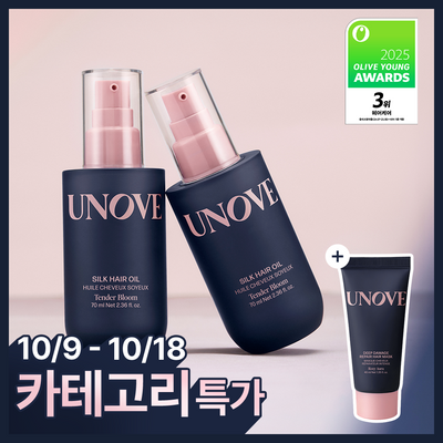 [10월올영픽] 어노브 실크 헤어 오일 에센스 70ml 더블 기획 (텐더블룸/웜페탈)