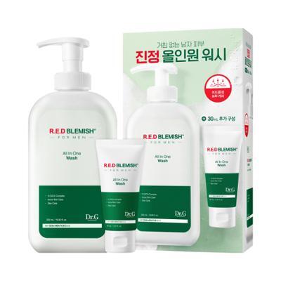 [증정기획] 닥터지 레드 블레미쉬 포 맨 올인원 워시 500ml 기획 (+30ml)