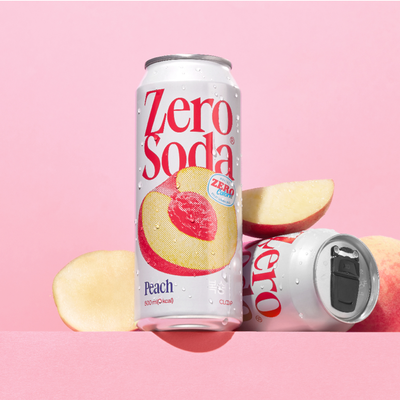 클룹 제로소다 복숭아 500ml (탄산 보존 뚜껑)