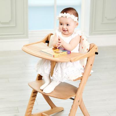 [포토후기 프리미엄 쿠션증정] 야마토야 뉴마터나 플러스(+안전벨트) 너도 밤나무 원목 하이체어 아기 식탁의자