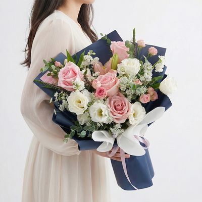 스노우폭스 발레리나 핑크 꽃다발 (택배/퀵)