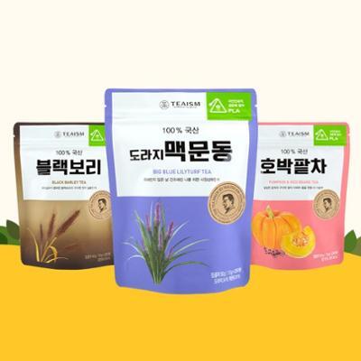 쌍계명차 파우치 20티백 3종 중 선택(호박팥차/블랙보리/도라지맥문동)