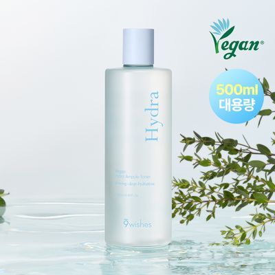[100시간수분지속/대용량] 나인위시스 비건 하이드라 앰플 토너 500ml