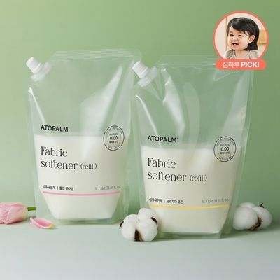 아토팜 섬유유연제 1000ml 리필 2종 택1(프리지아코튼/튤립블라썸)
