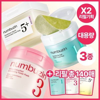 [대용량140매] 넘버즈인 토너패드 리필기획 중 택 1 (1번/3번/5번) 