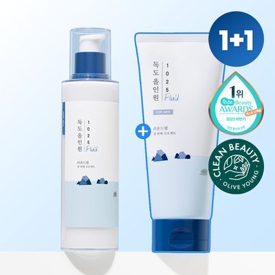 [민감피부/저자극] 라운드랩 포 맨 1025 독도 올인원 플루이드 200ml+200ml