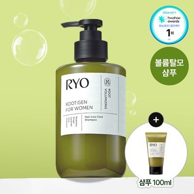 려 Root Gene Women's Hair Loss Care Shampoo 353ml+100ml