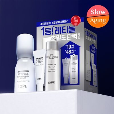 [1등레티놀] 아이오페 레티놀 슈퍼 바운스 세럼 30ml 기획 (+세럼 10ml+바이오에센스48ml)