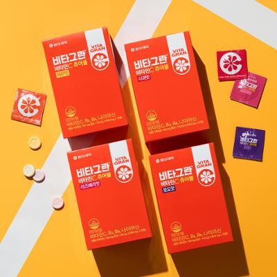 [동아제약] 비타그란 비타민C 츄어블 72정 (레몬맛,포도맛,사과맛,라즈베리맛 중 택1) (18일분)