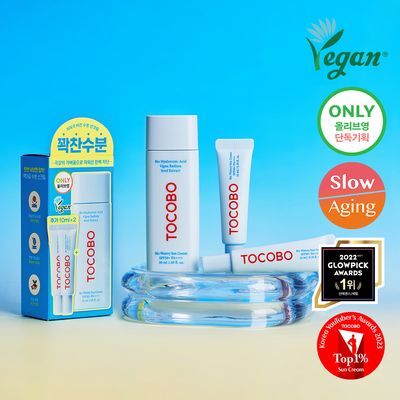 [수분선크림/화잘먹] 토코보 바이오 워터리 선크림 기획 (50ml+10ml*2ea) SPF50+ PA++++