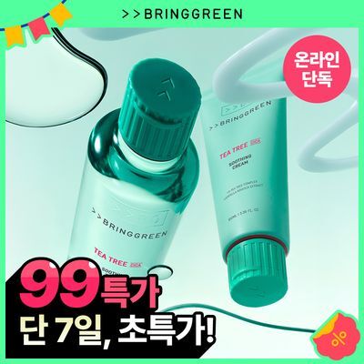 [온라인단독/진정SET] 브링그린 티트리 시카 수딩 토너&크림 (세트/기획)