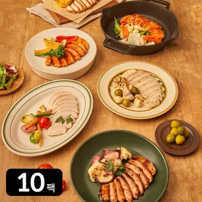 한끼통살 슬라이스 닭가슴살 10개입 5종 택1