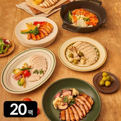 [무료배송] 한끼통살 슬라이스 닭가슴살 20팩 5종 택1