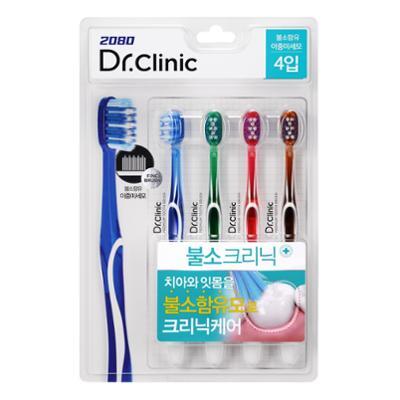 2080 닥터크리닉 불소 칫솔 4입