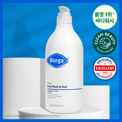 [대용량] 바이오가 모이스춰 바디워시 앤 헤어 스쿠알란 1000ml