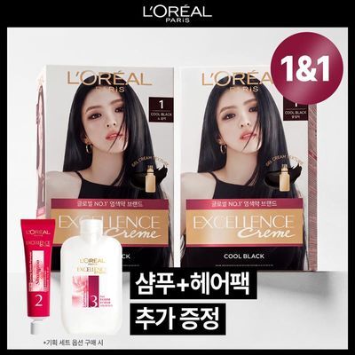 [1&1기획ㅣ샴푸+헤어팩 추가증정] 로레알파리 엑셀랑스 크림 (쉽고 빠른 염색약)