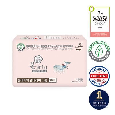 유기농본 네이처 울트라슬림 팬티라이너 롱 32P 