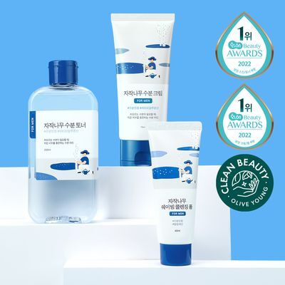 [수분강화] 라운드랩 포 맨 자작나무 토너/크림 2종 기획 (+쉐이빙폼 40ml)