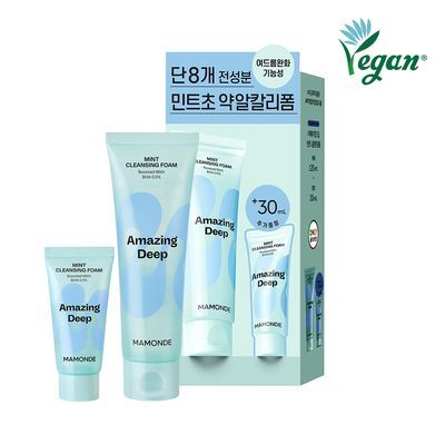 [약알칼리성] 마몽드 어메이징 딥 민트 클렌징 폼 120ml 기획 (+30ml)