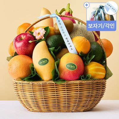 [온브릭스] 고급 과일바구니, 카멜1호 10종 6.8kg이상(멜론,애플망고)