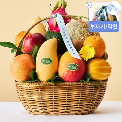 [온브릭스] 고급 과일바구니, 카멜3호 10종 5.5kg이상(멜론,애플망고)