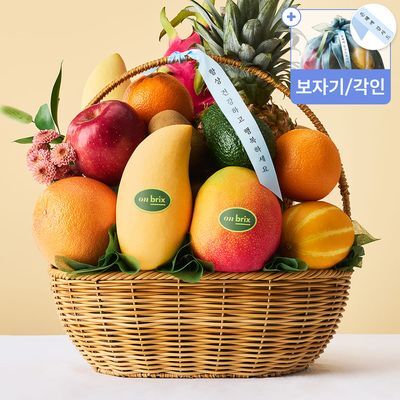 [온브릭스] 고급 과일바구니, 카멜4호 10종 5.3kg이상(파인애플,애플망고)