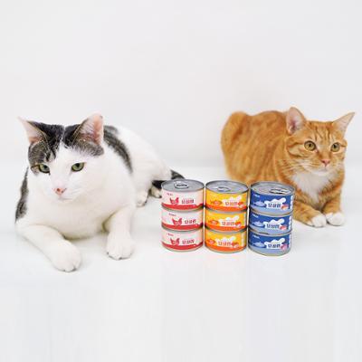페슬러 묘설렘 내추럴 캔 80g 24캔 1BOX 고양이 습식 캔 (닭고기/닭고기참치/닭고기연어)