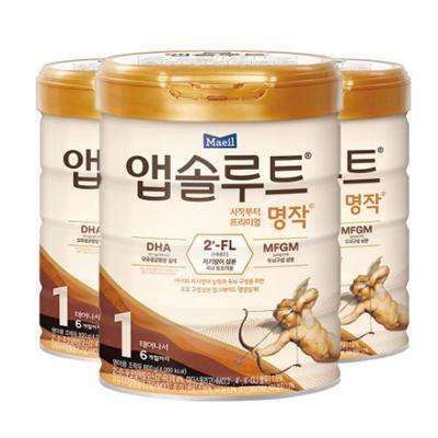 [매일유업] 리뉴얼 앱솔루트 명작 2FL (HMO) 분유 1단계(0~6개월) 800g 3캔