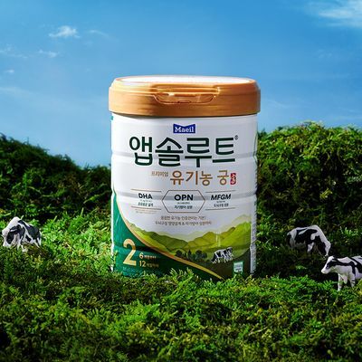 [매일유업] 앱솔루트 유기농 궁 분유 2단계(6~12개월) 800g 3캔