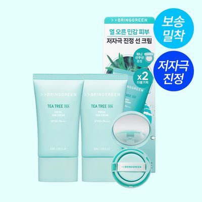 브링그린 티트리 시카 프레시 선크림 50mL 2입 기획 (+미니 선쿠션)