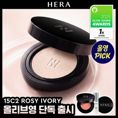 [9월올영픽/NEW 로지 아이보리 단독 출시] 헤라 블랙 쿠션 파운데이션 기획 (15g+15g) 9 Colors