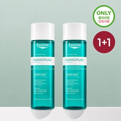 [유분케어토너/1+1] 유세린 더모퓨어 클리니컬 퓨리파잉 토너 200ml 1+1 기획