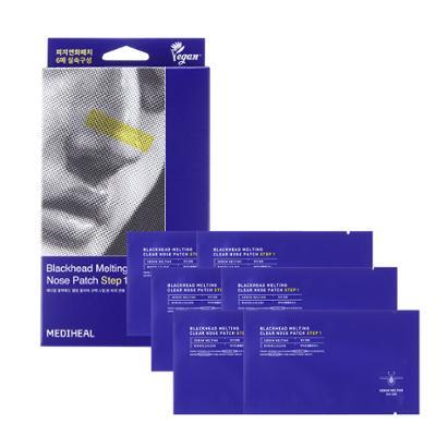 [Pore Cleansing/Sebum Softening] Mediheal Blackhead Melting Clear Nose Pack Step One 6 Packs