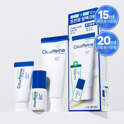 [Ultra-Long Barrier Moisturizing] Be Ready Cica Caffeine Trouble Set Cream 70ml Special Set (+Cream 20ml + Serum 15ml)