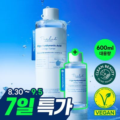 [대용량/속보습폭발] 더랩바이블랑두 올리고 히알루론산 딥 토너 500ml 대용량 기획 (+100ml)
