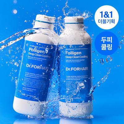 [두피 쿨링]닥터포헤어 폴리젠 딥 클린 쿨링 샴푸 더블세트 (500ml+500ml)