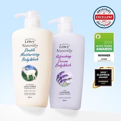 [미니어처증정] 레이비 산양유/라벤더 바디워시 500ml 기획세트 2종 택1 (+45ml미니어처증정)