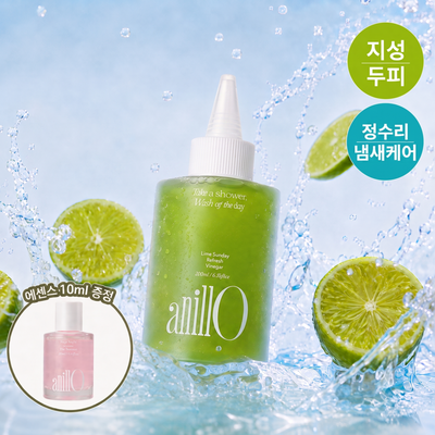 [지성두피/헤어식초] 아닐로 라임썬데이 리프레시 헤어 비니거 200ml (쿨링&정수리 냄새 케어)