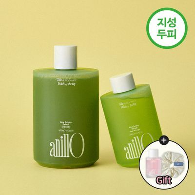 [지성두피/두피스케일링] 아닐로 라임썬데이 리프레시 스크럽 샴푸&비니거 세트