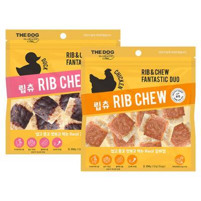 더독 스모크 갈비 강아지 껌 립츄 250g