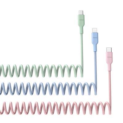 모락 트리플 롤롤 USB 5핀 8핀 C타입 고속 충전 케이블 3개 set