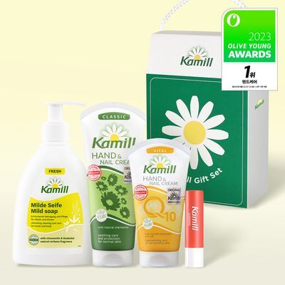 [선물추천] 카밀 기프트 세트 (핸드크림 2종+핸드워시300ml+비건립밤)