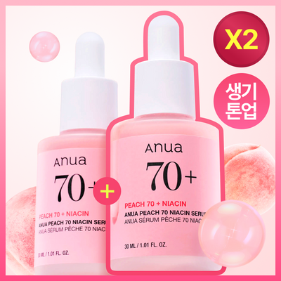 [단독기획] 아누아 복숭아 70 나이아신아마이드 세럼 30ml 2입