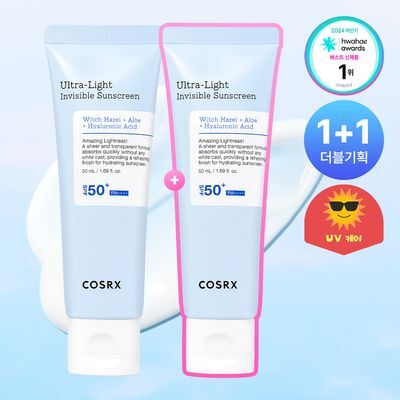 [1+1] 코스알엑스 울트라 라이트 물막 수분 선세럼 50ml 더블기획