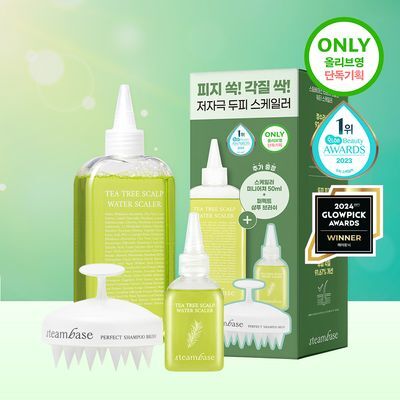 스팀베이스 티트리 스칼프 워터 스케일러 250ml 기획세트(+50ml+브러쉬 증정)